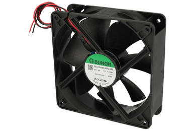 Fan; EEC0381B2-000U-A99; 120x120x38mm; ball bearing; 12V; DC; 5,1W; 197m3/h; 44dB; 421mA; 2600RPM; 2 wires; Sunon; RoHS; 6÷13,8V; 310mm