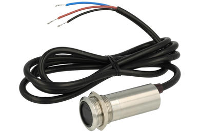 Switch; optical; non-contact; 19D10BYSS/NR; OFF-(ON); 1 way; LED 6-24V backlight; red; momentary; panel mounting; 300mA; 24V DC; 19mm; IP65; Onpow; RoHS