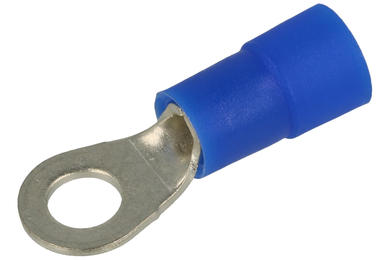 Cord end terminal; M4; ring; insulated; KOE 4-2,5; blue; straight; for cable; 1,5÷2,5mm2; tinned; crimped