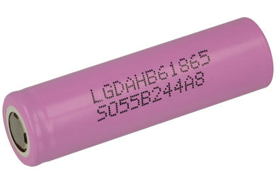 Rechargeable battery; Li-Ion; ICR18650-HB6; 3,6V; 1500mAh; 18,6x65,2mm; LG; without PCM protection