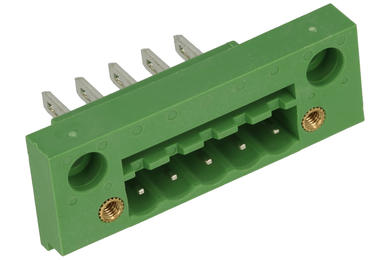 Łączówka; KLS2-EDGM-5.08-05P-4; 5 torów; R=5,08mm; 17,4mm; 15A; 300V; na panel; proste; zamknięta; skręcane śrubami; lutowany; zielony; KLS; RoHS