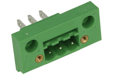 Łączówka; KLS2-EDGM-5.08-03P-4; 3 tory; R=5,08mm; 17,4mm; 15A; 300V; na panel; proste; zamknięta; skręcane śrubami; lutowany; zielony; KLS; RoHS