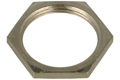 Nakrętka; M22x1; M22; 1; 3mm; 3mm; mosiądz niklowany