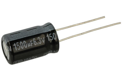 Capacitor; electrolytic; Low Impedance; 1500uF; 6,3V; TBR152M0JG16RT9; diam.10x16mm; 3,5mm; through-hole (THT); bulk; Jamicon; RoHS