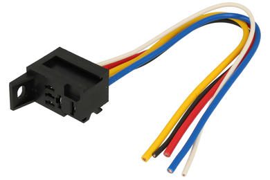 Relay socket; GP micro; with cable; black; with connecting bracket; Martex; RoHS; Compatible with relays: FRC7; HFV6