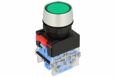 Switch; push button; LAS0-A3Y-11ZG; ON-OFF+OFF-ON; green; no backlight; screw; 2 positions; 10A; 500V AC; 22mm; 50mm; Onpow