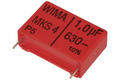 Capacitor; polyester; MKT; 1uF; 630V DC/400V AC; MKS4; MKS4J041006B00KSSD; 10%; 11x21x31,5mm; 27,5mm; bulk; -55...+125°C; Wima; RoHS