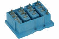 Relay socket; F96.14.SMA; PCB trough hole; blue; with clamp; Finder; RoHS; Compatible with relays: 56.34