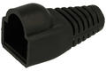 Plug cover; RJ45 8p8c; OBRJ45; for cable; straight; black