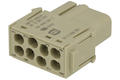 Socket; Han Modular; 09140083101; metal; straight; for cable; grey; IP65; Harting; RoHS