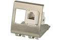 holder/bezel; Keystone; Ks-H2-DIN; for TS35 DIN rail; silver