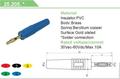 Banana plug; 2mm; 25.205.4; green; 36mm; solder; 10A; 60V; gold plated brass; PVC; Amass; RoHS