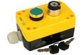 Switch; push button; key switch; in box; SDL16-JBPC2AD; ON-(OFF)+OFF-(ON); 2 ways; 30°; 2 positions; momentary; bistable; in the housing; screw; 5A; 250V AC; 22mm; plastic; IP54; YUMO