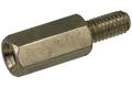 Spacers; DMM3ZW10L; M3; external/internal; 10mm; 6mm; 7mm; 5mm; screwed spacer sleeve; hexagonal; brass; KLS; RoHS