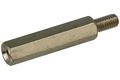 Spacers; DMM3ZW20; M3; external/internal; 20mm; 6mm; 7mm; 5mm; screwed spacer sleeve; hexagonal; brass; KLS; RoHS