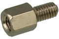 Spacers; DMM3ZW5-6; M3; external/internal; 5mm; 6mm; 4mm; screwed spacer sleeve; hexagonal; brass; DREMEC; RoHS