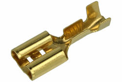 Konektor; 6,3x0,8mm; płaski nasuwka; nieizolowany; N 6,3-1/0,8; proste; na przewód; 0,5÷1,0mm2; mosiądz; zaciskany; 1 tor; Ergom