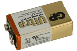 Bateria; alkaliczna; 6LR61 6F22 9V; 9V; 16,5x25,5x48,5mm; GP Batteries; 9V 6F22 6LR61