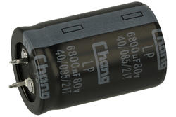 Capacitor; SNAP-IN; electrolytic; 6800uF; 80V; LP1K682MR450S68CE0; 20%; fi 30x45mm; 10mm; through-hole (THT); bulk; -40...+85°C; 2000h; Changzhou Huawei Electronic; RoHS