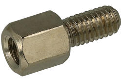 Spacers; DMM3ZW5; M3; external/internal; 5mm; 6mm; 3mm; 5mm; screwed spacer sleeve; hexagonal; brass; KLS; RoHS