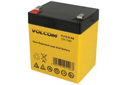 Akumulator; kwasowy bezobsługowy AGM; TI-12-5-AA; 12V; 5Ah; 90x70x101(106)mm; konektor 6,3 mm; 1,6kg