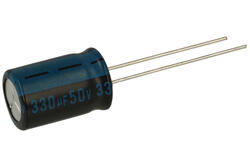 Capacitor; electrolytic; 330uF; 50V; TK; TKP331M1HG16M; fi 10x17mm; 5mm; through-hole (THT); tape; Jamicon; RoHS