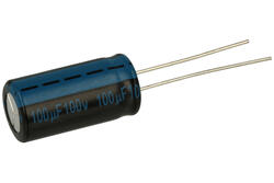 Capacitor; electrolytic; 100uF; 100V; TK; TKR101M2AG20M; diam.10x20mm; 5mm; through-hole (THT); bulk; Jamicon; RoHS