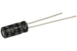 Capacitor; electrolytic; 47uF; 25V; RT1; diam.5x11mm; 2mm; through-hole (THT); bulk; RoHS