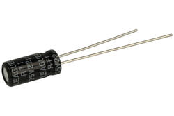 Capacitor; mini; electrolytic; 22uF; 35V; RT1; RT11V220M0511; diam.5x11mm; 2mm; through-hole (THT); bulk; Leaguer; RoHS