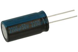 Kondensator; elektrolityczny; 2200uF; 50V; TK; TKP222M1HKDBM; fi 16x35mm; 7,5mm; przewlekany (THT); taśma; Jamicon; RoHS