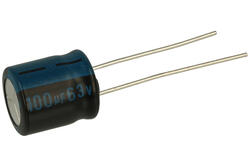 Capacitor; electrolytic; 100uF; 63V; TK; TKP101M1JGBCM; diam.10x12,5mm; 5mm; through-hole (THT); tape; Jamicon; RoHS
