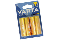 Battery; alkaline; LR20 D Longlife; 1,5V; blister; fi 30x60,9mm; VARTA; R20 D