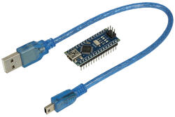 Moduł; odpowiednik do ARDUINO NANO; NANO; ATMEGA328; I2C; PWM; SPI; UART; 6,5÷12V; 2 KB; 32 KB; 1 KB; kołkowe; miniUSB