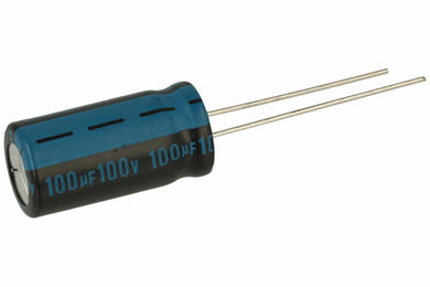 Capacitor; electrolytic; 100uF; 100V; TK; TKR101M2AG21M; fi 10x21mm; 5mm; through-hole (THT); bulk; Jamicon; RoHS