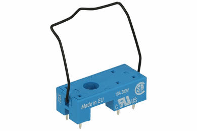 Relay socket; F95.13.2.SMA; PCB trough hole; blue; with clamp; Finder; RoHS; Compatible with relays: 40.31