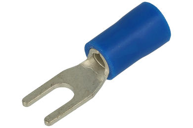 Cord end terminal; M3; fork; insulated; 01101-Sx; blue; straight; for cable; 1,5÷2,5mm2; crimped