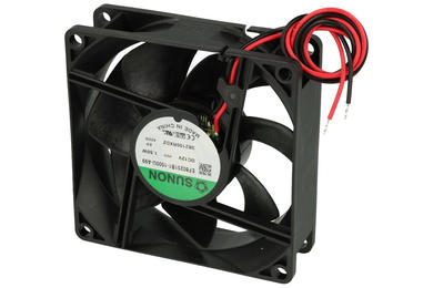 Wentylator; EF80251B1-1000U-A99; 80x80x25mm; kulkowe; 12V; DC; 1,73W; 69,7m3/h; 33dB; 144mA; 3200RPM; 2 przewody; Sunon; RoHS; 4,5÷13,8V; 300mm