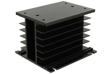 Radiator; DY-HA odpowiednik do HF92B-150C; do SSR 3-fazowych; z otworami; czerniony; 1K/W; 110mm; 100mm; 80mm