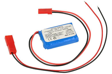 Akumulator; Li-Po; LP402030-2S1P; 7,4V; 190mAh; 8x20x30mm; Zabezpieczenie PCM; konektor+ gniazdo 2,54*2piny; AKYGA; RoHS