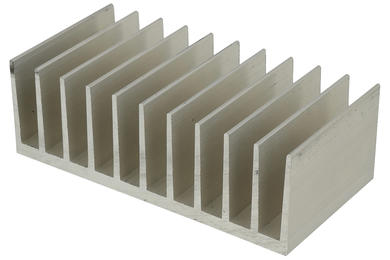 Heatsink; C10033/5; plain; 50mm; ribbed; 100mm; 33mm; Firma Piekarz