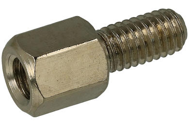 Dystans; DMM3ZW5; M3; zewnętrzny/wewnętrzny; 5mm; 6mm; 3mm; 5mm; tulejka dystansowa gwintowana; sześciokątna; mosiądz niklowany; KLS; RoHS