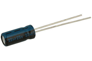 Kondensator; elektrolityczny; 22uF; 25V; TK; TKR220M1ED11M; fi 5x11mm; 2mm; przewlekany (THT); luzem; Jamicon; RoHS