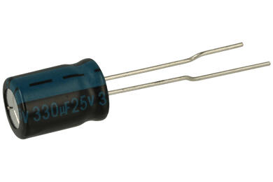 Capacitor; electrolytic; 330uF; 25V; TK; TKP331M1EFBBME3; diam.8x11,5mm; 3,5mm; through-hole (THT); tape; Jamicon; RoHS