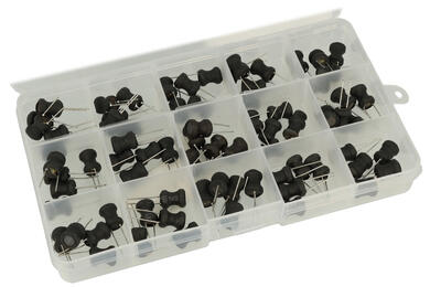 Set of inductances; 75szt.; wire vertical; ZD-75-9x12; 2,2÷10000uH; 10%; 9x12mm; through-hole (THT); 5mm; 0,07÷45ohm