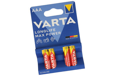 Bateria; alkaliczna; LR03 AAA Max Power; 1,5V; blister; fi 10,3x44,5mm; VARTA; R3 AAA