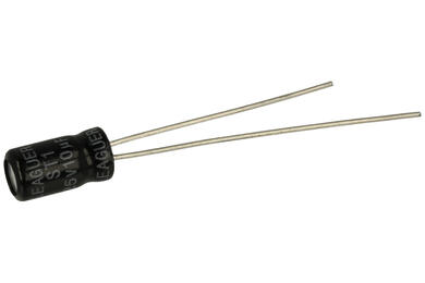 Capacitor; electrolytic; 10uF; 25V; ST1; ST11E100M0407; diam.4x7mm; 1,5mm; through-hole (THT); bulk; Leaguer; RoHS