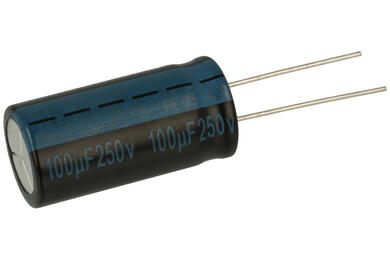 Capacitor; electrolytic; 100uF; 250V; TK; TKP101M2EKDBM; diam.16x31,5mm; 7,5mm; through-hole (THT); tape; Jamicon; RoHS