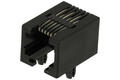 Socket; RJ12 6p6c; 1094 0 66 10C; through hole; angled 90°; low profile; black; latch; RoHS