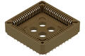 Socket; PLCC; P68pG; 2,54mm; 68 ways; 4x17; through hole; gold plated; 8,1mm; RoHS
