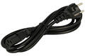 Kabel; zasilający; AK01k; gniazdo IEC C13 IBM proste; wtyk sieciowy CEE 7/7 prosty; 1,8m; czarny; 3 żyły; 0,75mm2; 10A; PVC; okrągły; linka; CCA